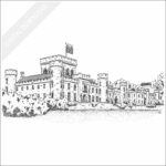 Lee Castle, Scotland stock image