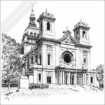 Basilica of Saint Mary's, Minneapolis stock image