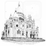 La Basilique du Sacré Cœur de Montmartre illustration