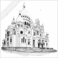 La Basilique du Sacré Cœur de Montmartre, Paris stock image