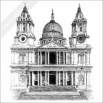 Saint Paul's Cathedral in London, England stock image
