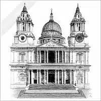 Saint Paul's Cathedral in London, England stock image