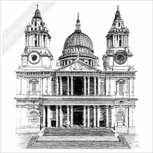 Saint Paul's Cathedral in London, England stock image