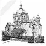Saint Paul's Cathedral in Minnesota stock image