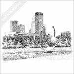 Spoonbridge & Cherry, Minneapolis Sculpture Gardens illustration