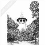 Witches Hat Water Tower stock image