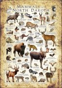 Mammals of North Dakota poster print