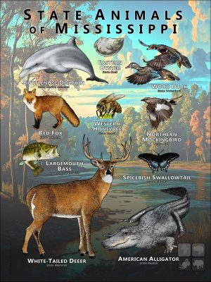 Mississippi State Animals poster
