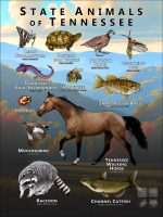 State Animals of Tennessee poster print