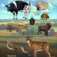 State Animals of Wisconsin poster print
