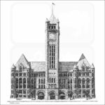 Minneapolis City Hall and Hennepin County Courthouse illustration