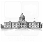 Minnesota State Capitol Building illustration