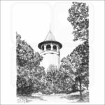 Witches Hat Water Tower illustration