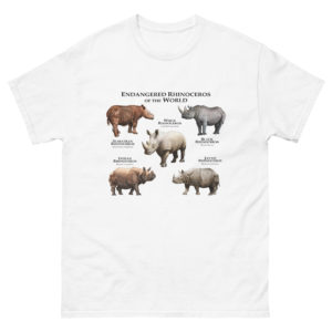 Endangered Rhinos of the World t-shirt