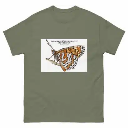 Arachne Checkerspot Butterfly - Men's classic tee - Image 5