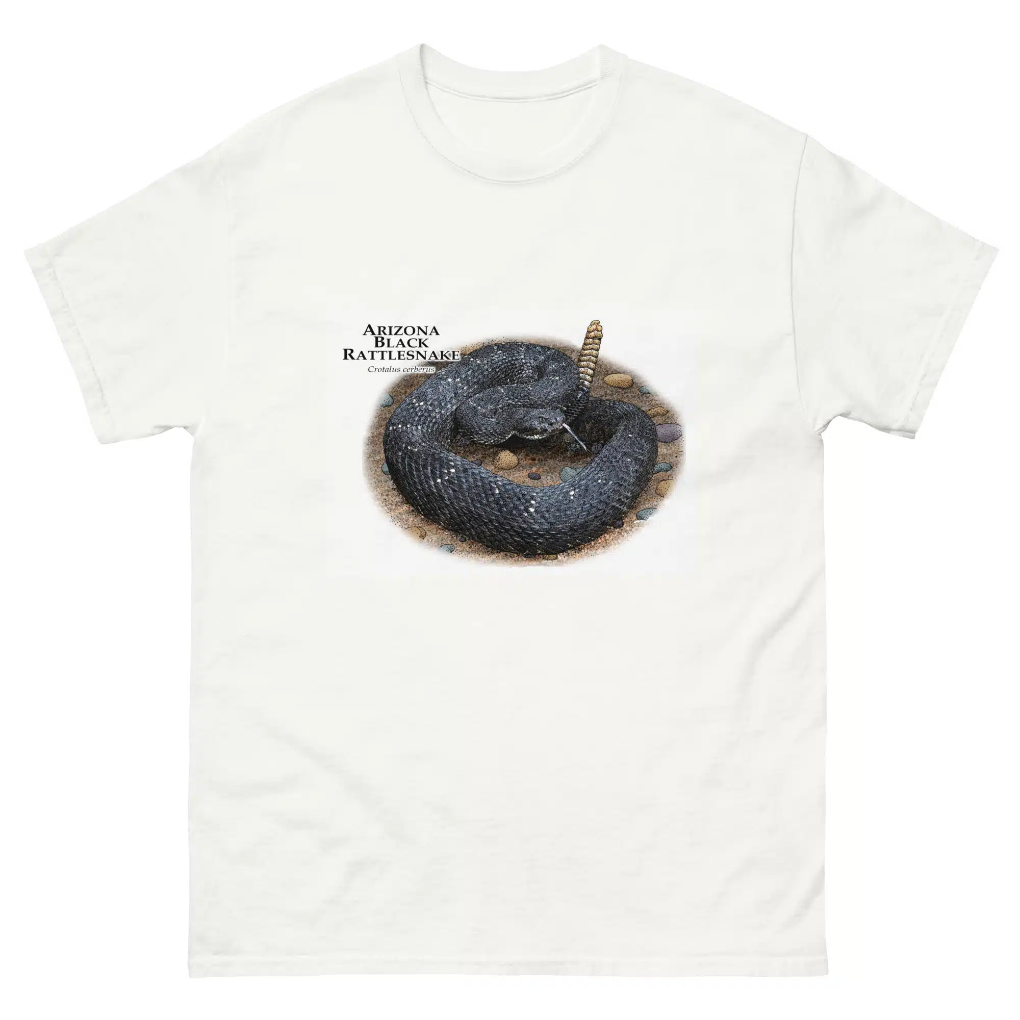 Arizona Black Rattlesnake (Crotalus cerberus) mens-classic-tee-white Arizona Black Rattlesnake (Crotalus cerberus) t-shirt