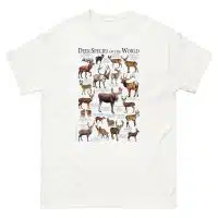 Deer species of the world t-shirt