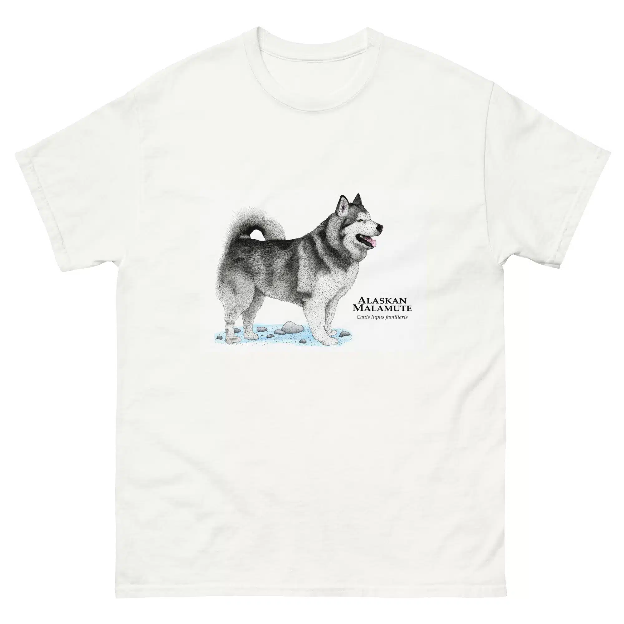 Alaskan Malamute (Canis lupus familiaris)mens-classic-tee-white Alaskan Malamute (Canis lupus familiaris) t-shirt