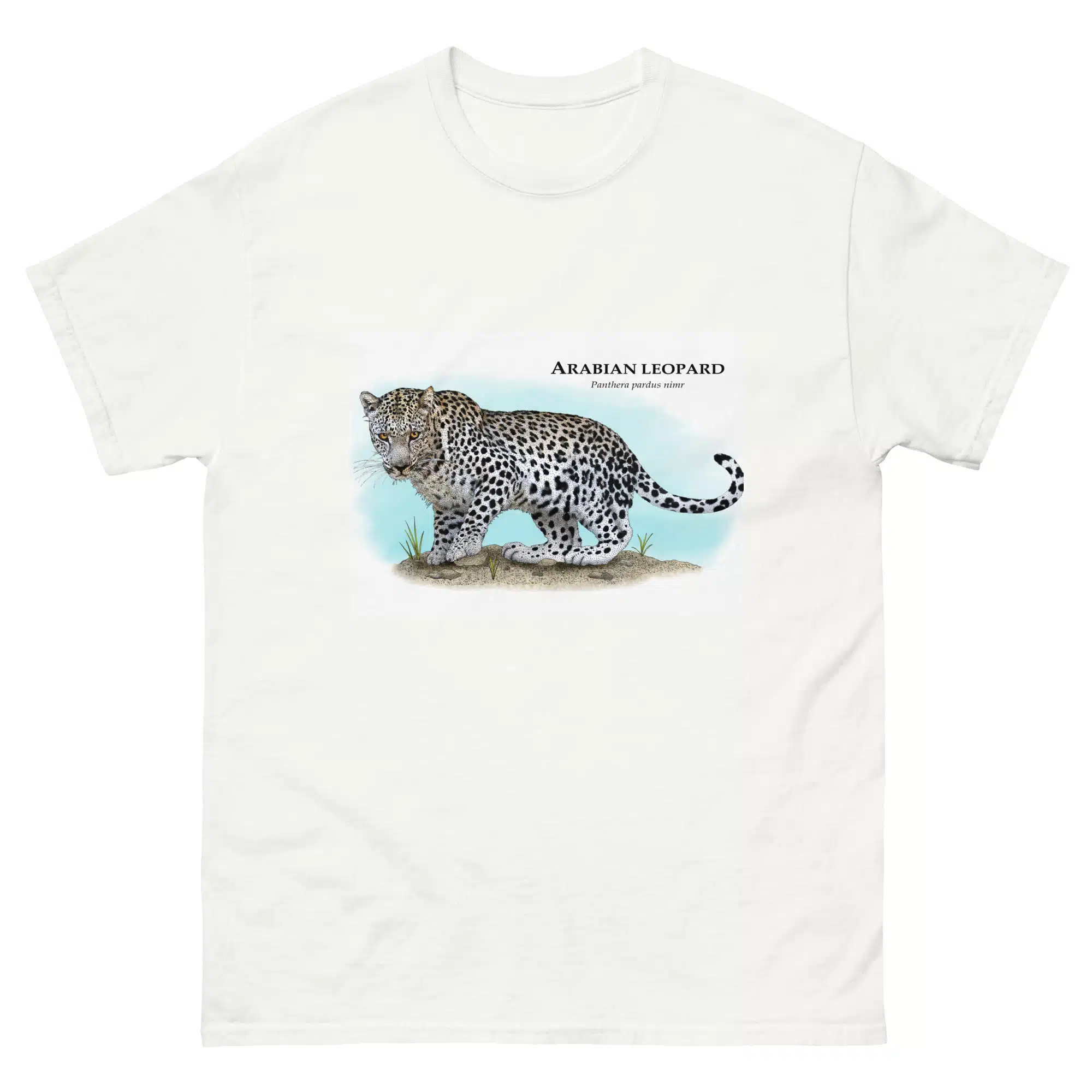 Arabian Leopard (Panthera pardus nimr) mens-classic-tee-white Arabian Leopard (Panthera pardus nimr) t-shirt