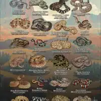 Snakes of the Southwestern USA poster print