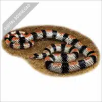 Western Ground Snake stock art drawing