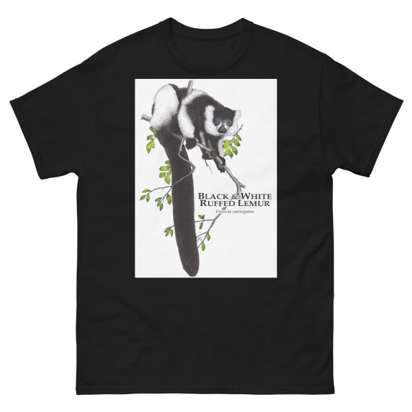 Black & White Ruffed Lemur - Unisex classic tee - Image 2
