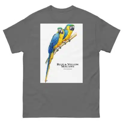Blue and Yellow Macaw - Unisex classic tee - Image 6