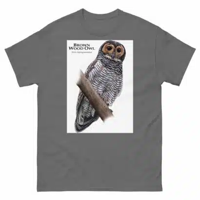 Brown Wood Owl - Unisex classic tee - Image 6