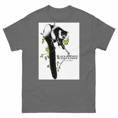 Black & White Ruffed Lemur - Unisex classic tee - Image 6