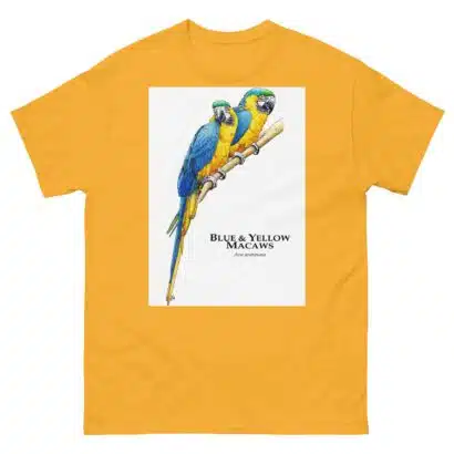 Blue and Yellow Macaw - Unisex classic tee - Image 14