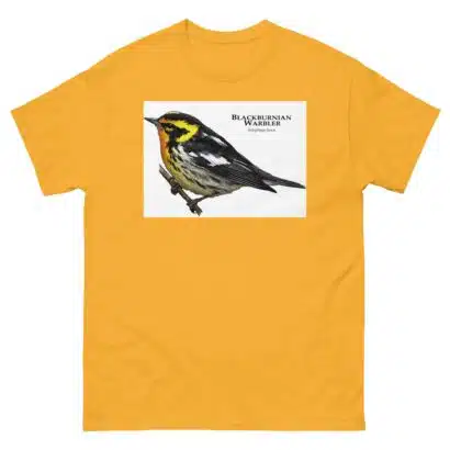 Blackburnian Warbler - Unisex classic tee - Image 14