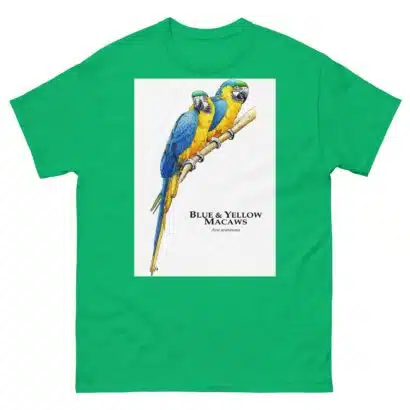 Blue and Yellow Macaw - Unisex classic tee - Image 10