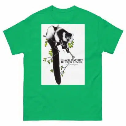 Black & White Ruffed Lemur - Unisex classic tee - Image 10