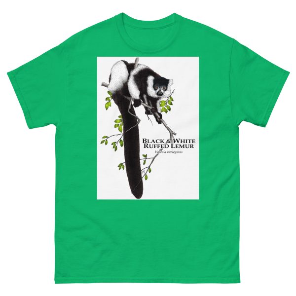 Black & White Ruffed Lemur - Unisex classic tee - Image 10