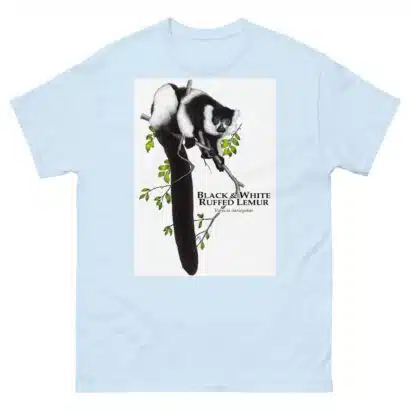 Black & White Ruffed Lemur - Unisex classic tee - Image 18