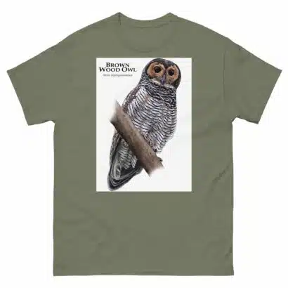 Brown Wood Owl - Unisex classic tee - Image 8