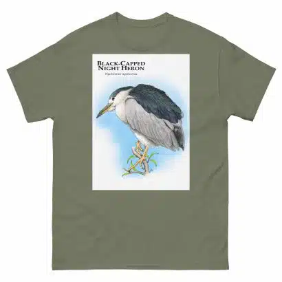 Black-Capped Night Heron - Unisex classic tee - Image 8