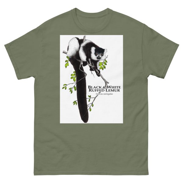 Black & White Ruffed Lemur - Unisex classic tee - Image 8
