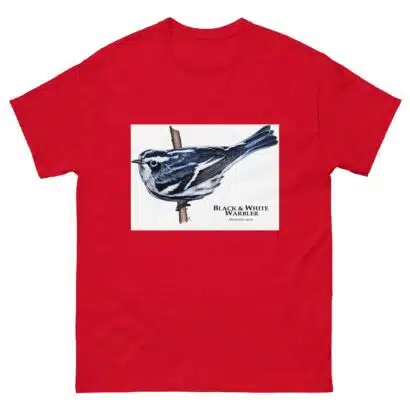 Black & White Warbler - Unisex classic tee - Image 4