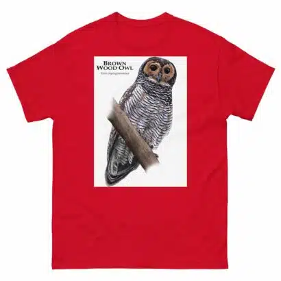 Brown Wood Owl - Unisex classic tee - Image 4