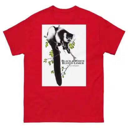 Black & White Ruffed Lemur - Unisex classic tee - Image 4