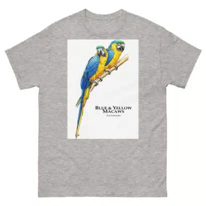 Blue and Yellow Macaw - Unisex classic tee - Image 16