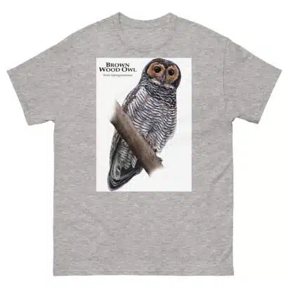Brown Wood Owl - Unisex classic tee - Image 16