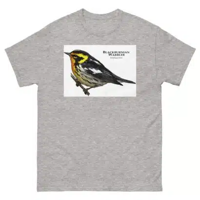 Blackburnian Warbler - Unisex classic tee - Image 16