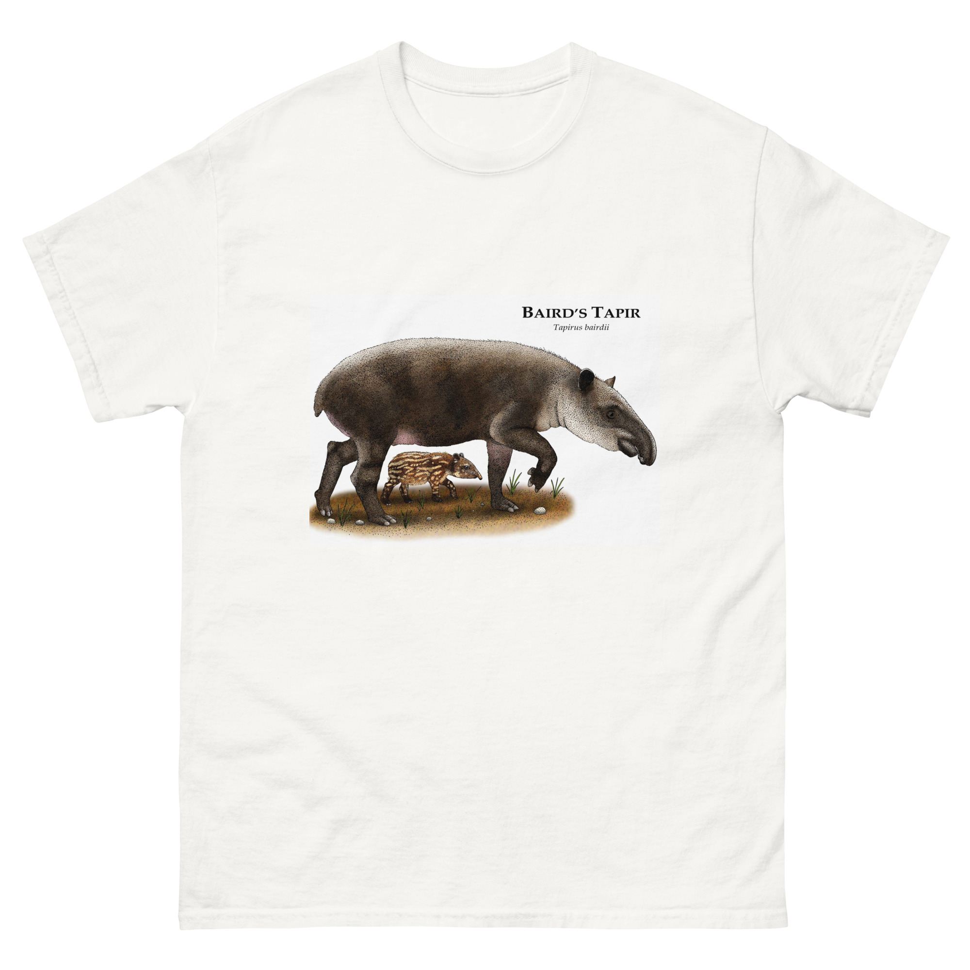 Baird's Tapir unisex-classic-tee-white Baird's Tapir (Tapirus bairdii) t-shirt