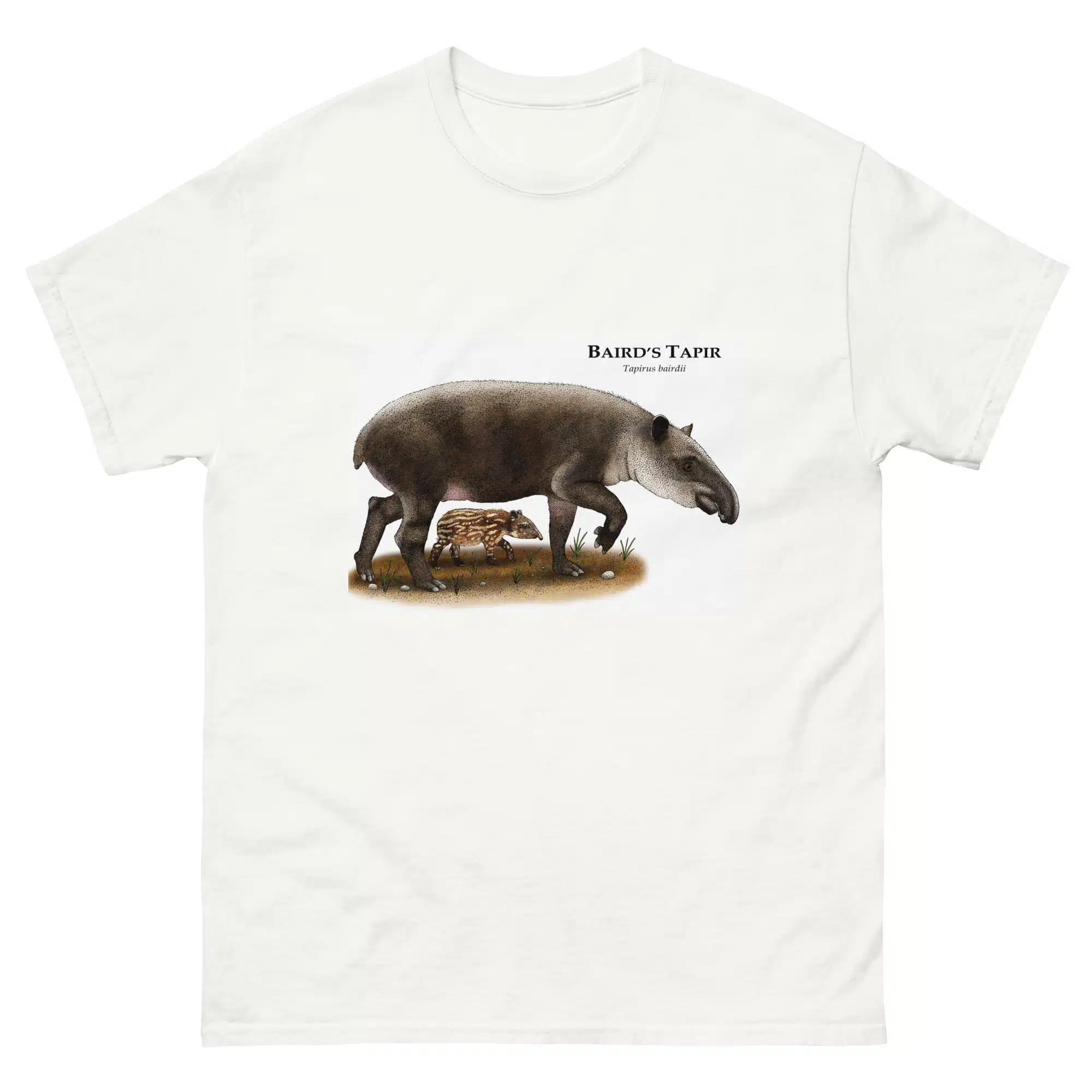 Baird's Tapir unisex-classic-tee-white Baird's Tapir (Tapirus bairdii) t-shirt