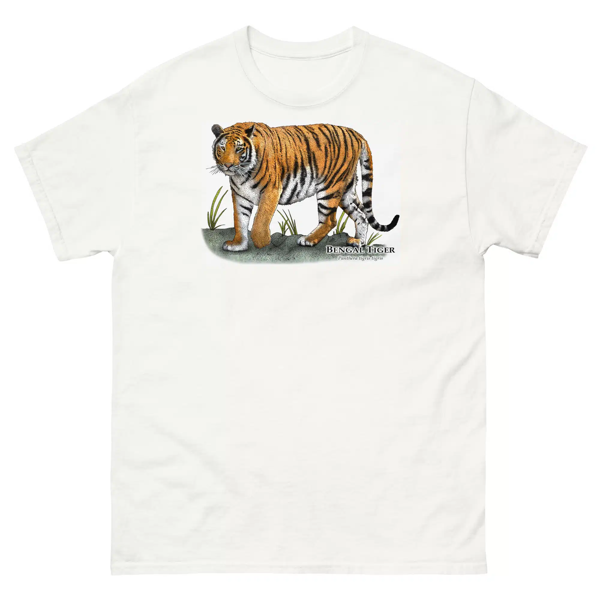Bengal Tiger unisex-classic-tee-white- Bengal Tiger (Panthera tigris tigris) t-shirt