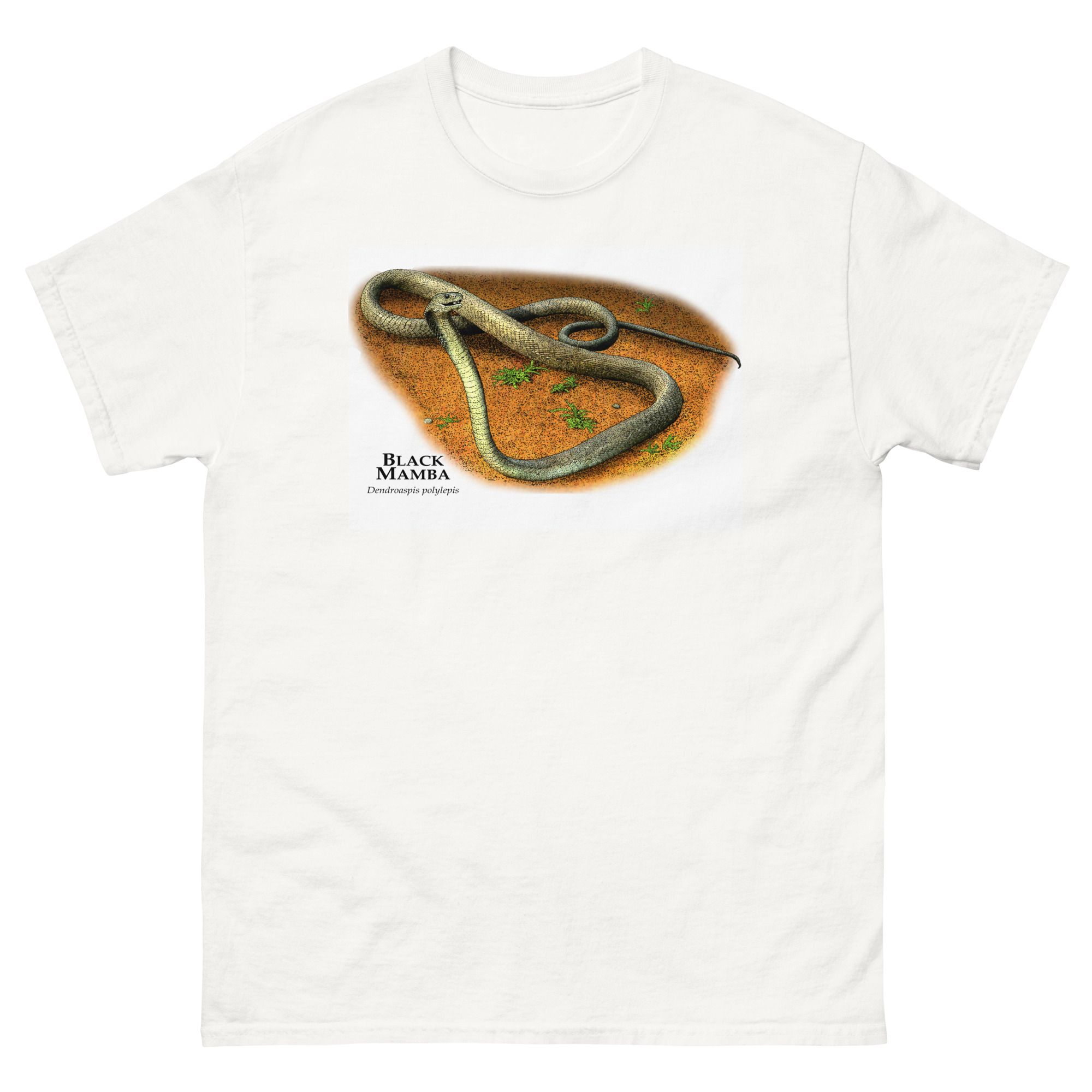 Black Mamba (Dendroaspis polylepis) unisex-classic-tee-white Black Mamba (Dendroaspis polylepis) t-shirt