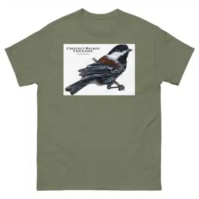 Chestnut-Backed Chickadee - Unisex classic tee - Image 8