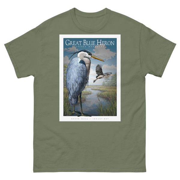 Great Blue Heron - Unisex classic tee - Image 6